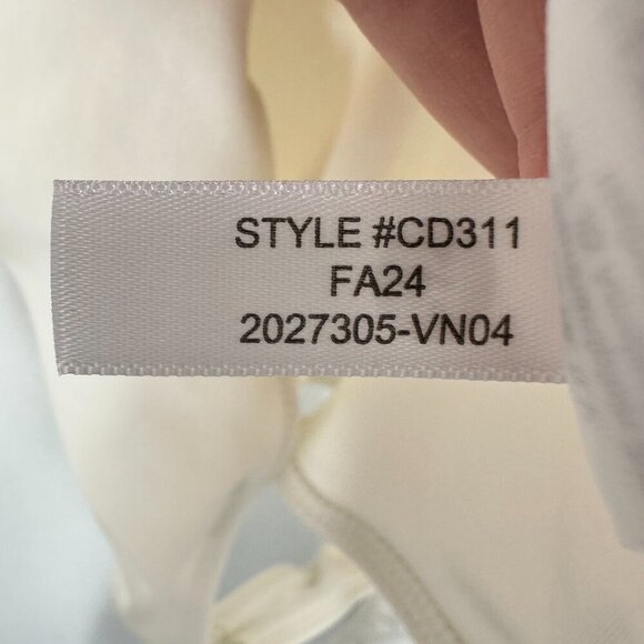 J. Crew Size XS Ivory Scoopback‎ bodysuit in stretch cotton blend Layering - Picture 2 of 7